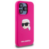 Karl Lagerfeld KLHMP15LSKHPPLF iPhone 15 Pro 6.1" fuschia Hardcase Silicone Karl Head Print MagSafe