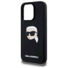 Karl Lagerfeld KLHMP15LSKHPPLK Silicone Karl Head Print Magsafe for iPhone 15 Pro 6.1" / black