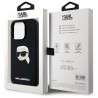 Karl Lagerfeld KLHMP15LSKHPPLK Silicone Karl Head Print Magsafe for iPhone 15 Pro 6.1" / black
