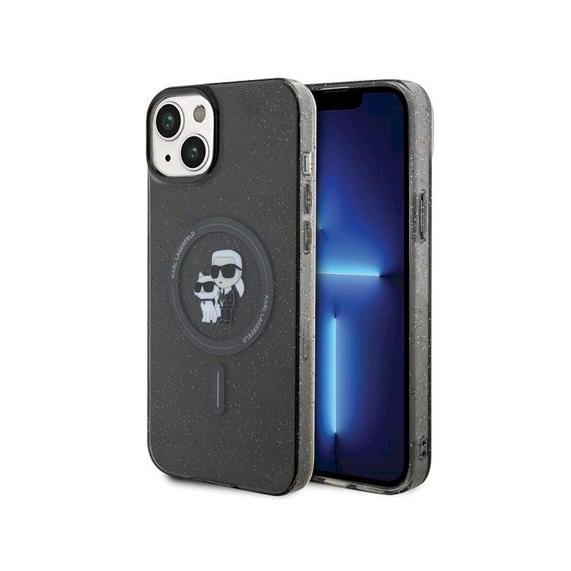 Karl Lagerfeld KLHMP15MHGKCNOK Hardcase Karl&Choupette Gli for iPhone 15 Plus / 14 Plus 6.7" / black
