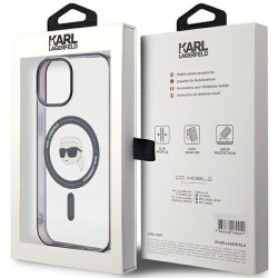 Karl Lagerfeld KLHMP15MHKHNOTK iPhone 15 Plus/14 Plus 6.7" transparent hardcase IML Karl`s Head Mag
