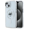 Karl Lagerfeld KLHMP15MHLSCHH IPhone 15 Plus 6.7" White Hardcase IML Metal Choupette Head MagSafe