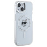 Karl Lagerfeld KLHMP15MHLSCHH IPhone 15 Plus 6.7" White Hardcase IML Metal Choupette Head MagSafe
