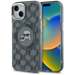Karl Lagerfeld KLHMP15MHMCKMHK IML Monogram Karl&Choupette Head MagS for iPhone 15 Plus 6.7" / black