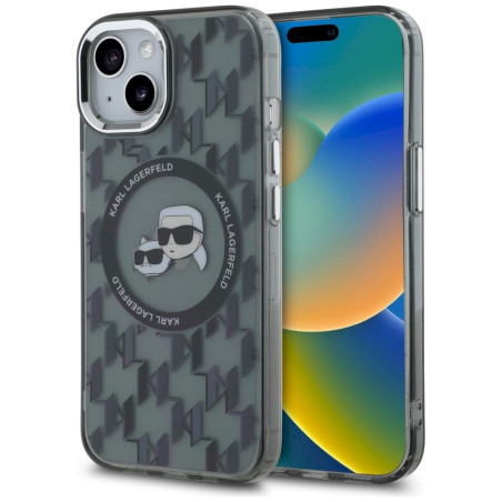 Karl Lagerfeld KLHMP15MHMCKMHK IML Monogram Karl&Choupette Head MagS for iPhone 15 Plus 6.7" / black