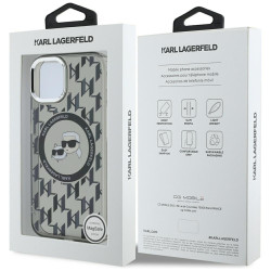 Karl Lagerfeld KLHMP15MHMCKMHK IML Monogram Karl&Choupette Head MagS for iPhone 15 Plus 6.7" / black