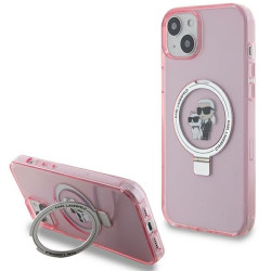 Karl Lagerfeld KLHMP15MHMRSKCP Hardcase Ring Stand Karl&Cho for iPhone 15 Plus / 14 Plus 6.7" / pink
