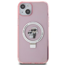 Karl Lagerfeld KLHMP15MHMRSKCP Hardcase Ring Stand Karl&Cho for iPhone 15 Plus / 14 Plus 6.7" / pink