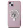 Karl Lagerfeld KLHMP15MHMRSKCP Hardcase Ring Stand Karl&Cho for iPhone 15 Plus / 14 Plus 6.7" / pink