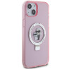Karl Lagerfeld KLHMP15MHMRSKCP Hardcase Ring Stand Karl&Cho for iPhone 15 Plus / 14 Plus 6.7" / pink