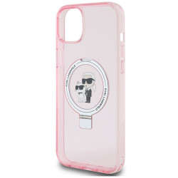 Karl Lagerfeld KLHMP15MHMRSKCP Hardcase Ring Stand Karl&Cho for iPhone 15 Plus / 14 Plus 6.7" / pink