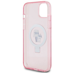 Karl Lagerfeld KLHMP15MHMRSKCP Hardcase Ring Stand Karl&Cho for iPhone 15 Plus / 14 Plus 6.7" / pink
