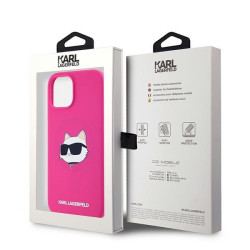 Karl Lagerfeld KLHMP15MSCHPPLF Hardcase for iPhone 15 Plus / 14 Plus 6.7" / fuschia