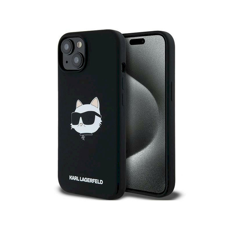 Karl Lagerfeld KLHMP15MSCHPPLK Silicone Choupette Hardcase for iPhone 15 Plus / 14 Plus 6.7" / black