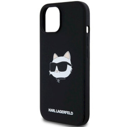 Karl Lagerfeld KLHMP15MSCHPPLK Silicone Choupette Hardcase for iPhone 15 Plus / 14 Plus 6.7" / black