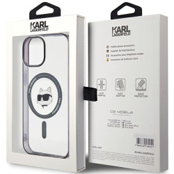 Karl Lagerfeld KLHMP15SHCHNOTK iPhone 15/14/13 6.1" transparent hardcase IML Choupette`s Head Mag