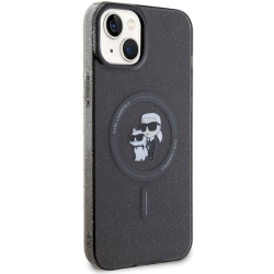 Karl Lagerfeld KLHMP15SHGKCNOK Karl&Choupette Glitter Hardcase for iPhone 15/14/13 6.1" / black