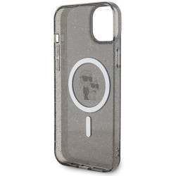 Karl Lagerfeld KLHMP15SHGKCNOK Karl&Choupette Glitter Hardcase for iPhone 15/14/13 6.1" / black