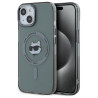 Karl Lagerfeld KLHMP15SHLSCHK Hardcase IML Metal Choupette Head MagSafe for iPhone 15 6.1" / black