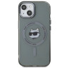 Karl Lagerfeld KLHMP15SHLSCHK Hardcase IML Metal Choupette Head MagSafe for iPhone 15 6.1" / black