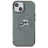 Karl Lagerfeld KLHMP15SHLSKCK Hardcase IML Metal Karl&Choupette Head for iPhone 15 6.1" / black