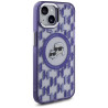 Karl Lagerfeld KLHMP15SHMCKMHU IML Monogram Karl&Choupette Head MagSa for iPhone 15 6.1" / purple