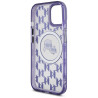 Karl Lagerfeld KLHMP15SHMCKMHU IML Monogram Karl&Choupette Head MagSa for iPhone 15 6.1" / purple