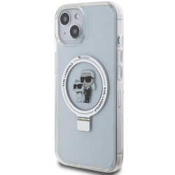 Karl Lagerfeld KLHMP15SHMRSKCH iPhone 15/14/13 6.1" hardcase Ring Stand Karl&Choupett / white