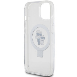 Karl Lagerfeld KLHMP15SHMRSKCH iPhone 15/14/13 6.1" hardcase Ring Stand Karl&Choupett / white