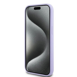 Karl Lagerfeld KLHMP15SSCMKCRHU Silicone Karl&Choupette Heads Ring Hardcase for iPhone 15 6.1" / purple
