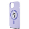 Karl Lagerfeld KLHMP15SSCMKCRHU Silicone Karl&Choupette Heads Ring Hardcase for iPhone 15 6.1" / purple