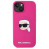 Karl Lagerfeld KLHMP15SSKHPPLF iPhone 15 6.1" fuschia hardcase Silicone Karl Head Print MagSafe