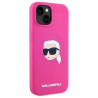 Karl Lagerfeld KLHMP15SSKHPPLF iPhone 15 6.1" fuschia hardcase Silicone Karl Head Print MagSafe