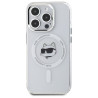 Karl Lagerfeld KLHMP15XHLSCHH Hardcase IML Metal Choupette Head MagSafe for iPhone 15 Pro Max 6.7" / white