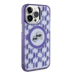 Karl Lagerfeld KLHMP15XHMCKMHU IML Monogram Karl&Choupette He for iPhone 15 Pro Max 6.7" / purple