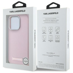 Karl Lagerfeld KLHMP15XPGMSRPP Hardcase FW Metal Plate MagSafe for iPhone 15 Pro Max 6.7" / pink