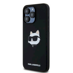 Karl Lagerfeld KLHMP15XSCHPPLK Hardcase Silicone Choupette Head M for iPhone 15 Pro Max 6.7" / black