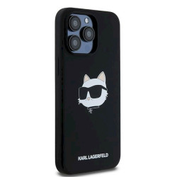 Karl Lagerfeld KLHMP15XSCHPPLK Hardcase Silicone Choupette Head M for iPhone 15 Pro Max 6.7" / black