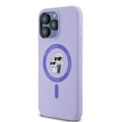 Karl Lagerfeld KLHMP15XSCMKCRHU Silicone Karl&Choupe Heads Hardcase for iPhone 15 Pro Max 6.7" / purple