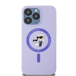 Karl Lagerfeld KLHMP15XSCMKCRHU Silicone Karl&Choupe Heads Hardcase for iPhone 15 Pro Max 6.7" / purple