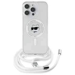 Karl Lagerfeld KLHMP16LHCCHNT iPhone 16 Pro 6.3" hardcase transparent IML Choupette Head & Cord Mag