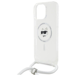 Karl Lagerfeld KLHMP16LHCCHNT iPhone 16 Pro 6.3" hardcase transparent IML Choupette Head & Cord Mag