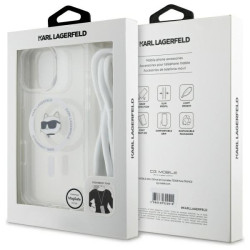Karl Lagerfeld KLHMP16LHCCHNT iPhone 16 Pro 6.3" hardcase transparent IML Choupette Head & Cord Mag