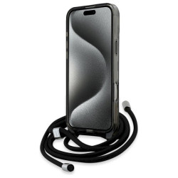 Karl Lagerfeld KLHMP16LHCKCKLCK iPhone 16 Pro 6.3" Hardcase IML Crossbody Monogram Karl & Chou / black