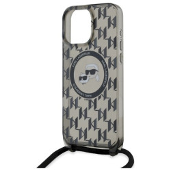 Karl Lagerfeld KLHMP16LHCKCKLCK iPhone 16 Pro 6.3" Hardcase IML Crossbody Monogram Karl & Chou / black