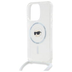 Karl Lagerfeld KLHMP16LHCKHNT iPhone 16 Pro 6.3" hardcase transparent Crossbody IML Karl Head Magsa