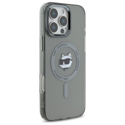 Karl Lagerfeld KLHMP16LHLSCHK IML Metal Choupette Head MagSafe Hardcase for iPhone 16 Pro 6.3" / black