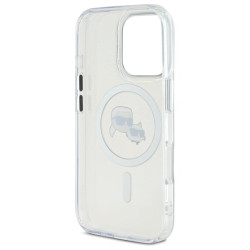 Karl Lagerfeld KLHMP16LHLSKCH IPhone 16 Pro 6.3" Hardcase IML Metal Karl&Choupette Head / white