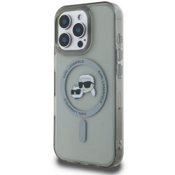 Karl Lagerfeld KLHMP16LHLSKCK IML Metal Karl&Choupette Head Hardcase for iPhone 16 Pro 6.3" / black