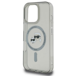 Karl Lagerfeld KLHMP16LHLSKCK IML Metal Karl&Choupette Head Hardcase for iPhone 16 Pro 6.3" / black